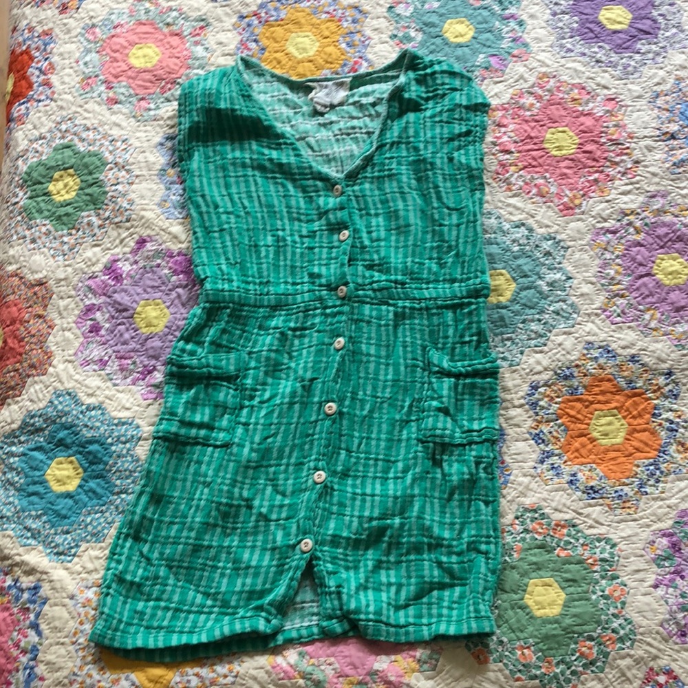Easy, comfy ace & jig green dress cover up size xs